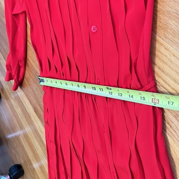Vintage Argenti Red Silk Dress, 8 - Picture 10 of 11